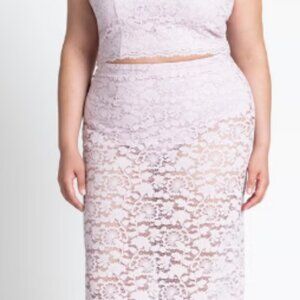Eloquii Lace Midi Skirt